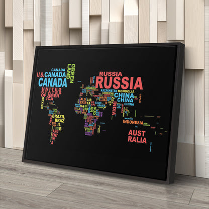 World Map - Canvas Wall Art Decor for Home & Office
