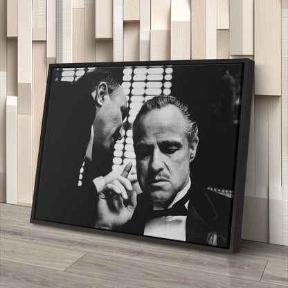 The Godfather - Black and White Canvas Wall Art Decor
