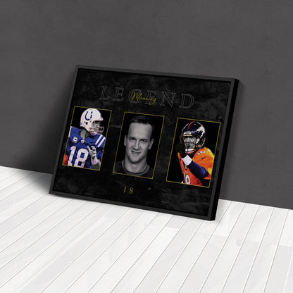 Peyton Manning NFL Canvas Wall Art – Football Legend Decor