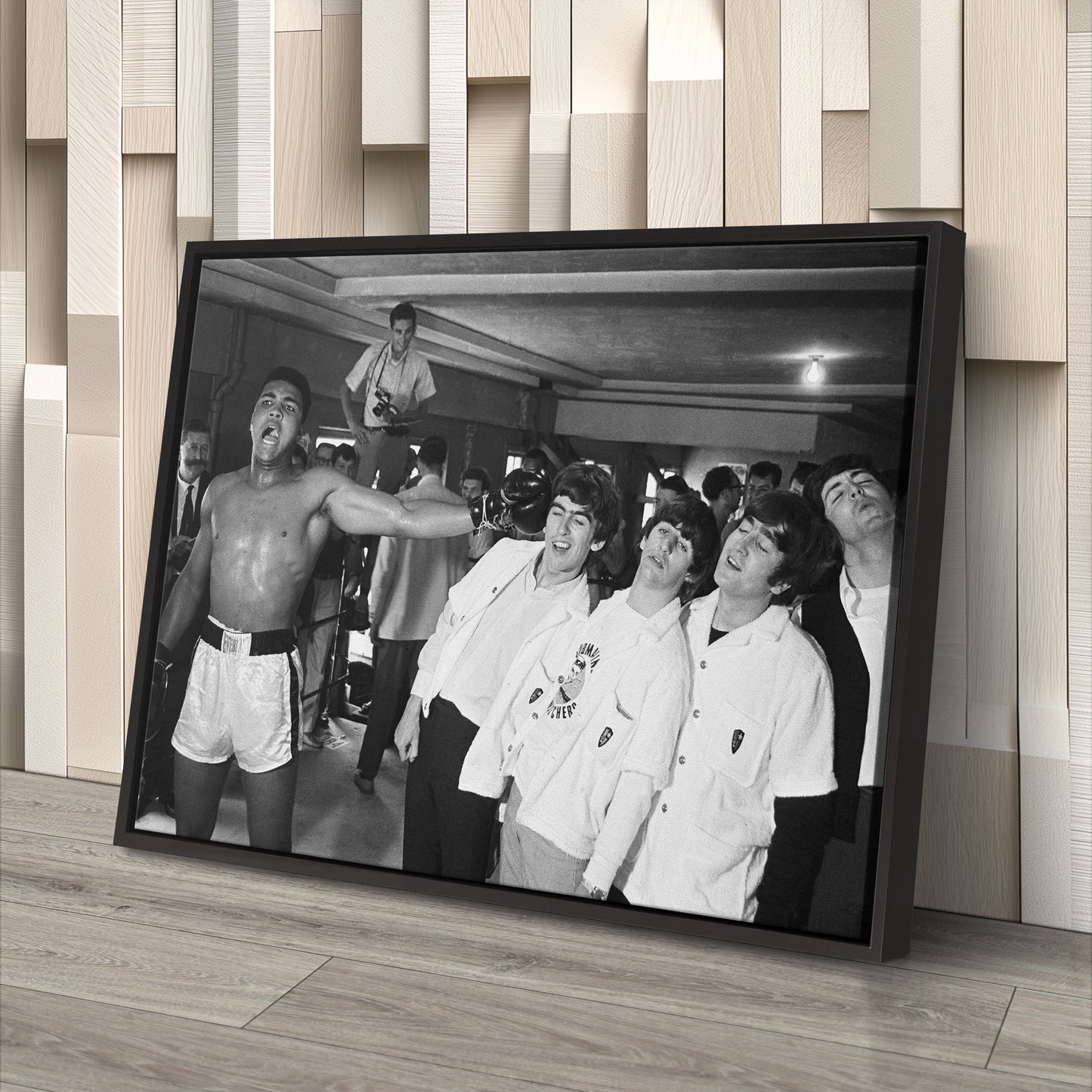 The Beatles & Muhammad Ali Canvas Wall Art – Music & Sports Legends Decor