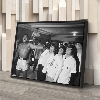 The Beatles & Muhammad Ali Canvas Wall Art – Music & Sports Legends Decor