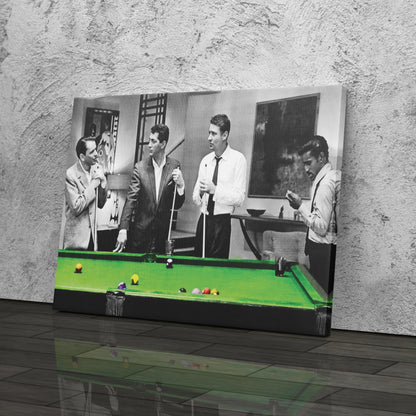 The Rat Pack - Playing Pool Canvas Wall Art Decor