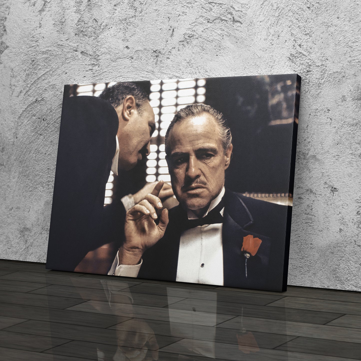 Vito Corleone Canvas Wall Art – 'The Godfather' Movie Poster