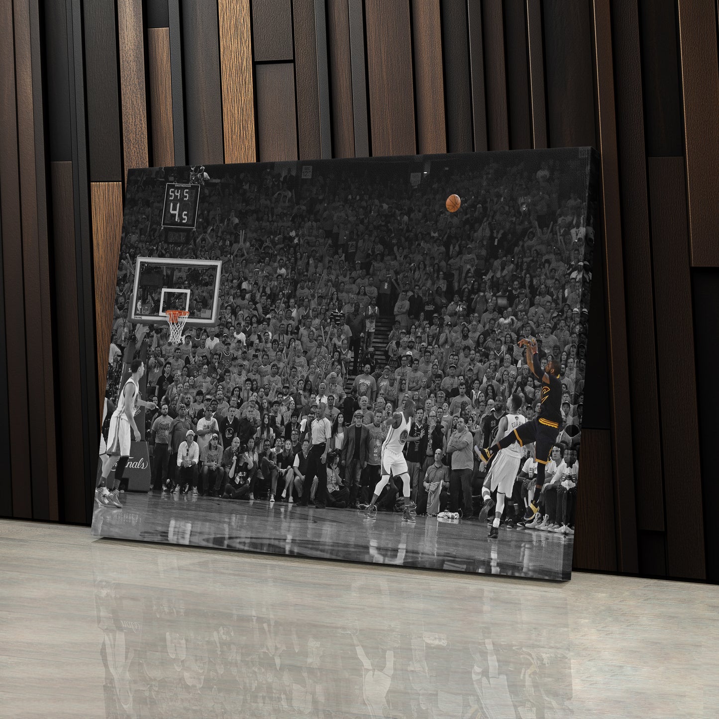 Kyrie Irving Game Winner vs Warriors Canvas Wall Art Decor - NBA Playoff Moment Art