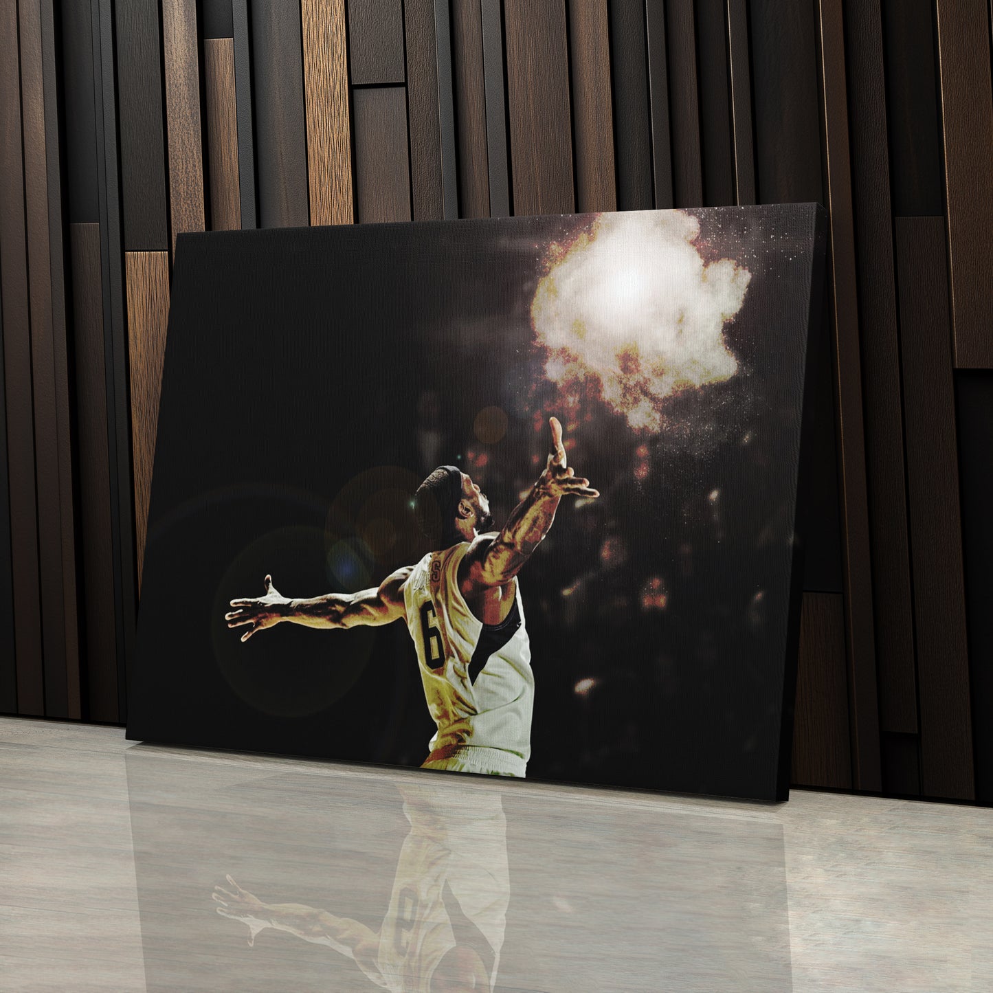 LeBron James Basketball Effect Canvas Wall Art – King’s Legacy Poster