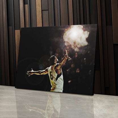 LeBron James Basketball Effect Canvas Wall Art – King’s Legacy Poster