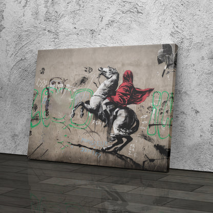 Banksy 'Napoleon on Horse' Canvas Print - Framed Wall Art