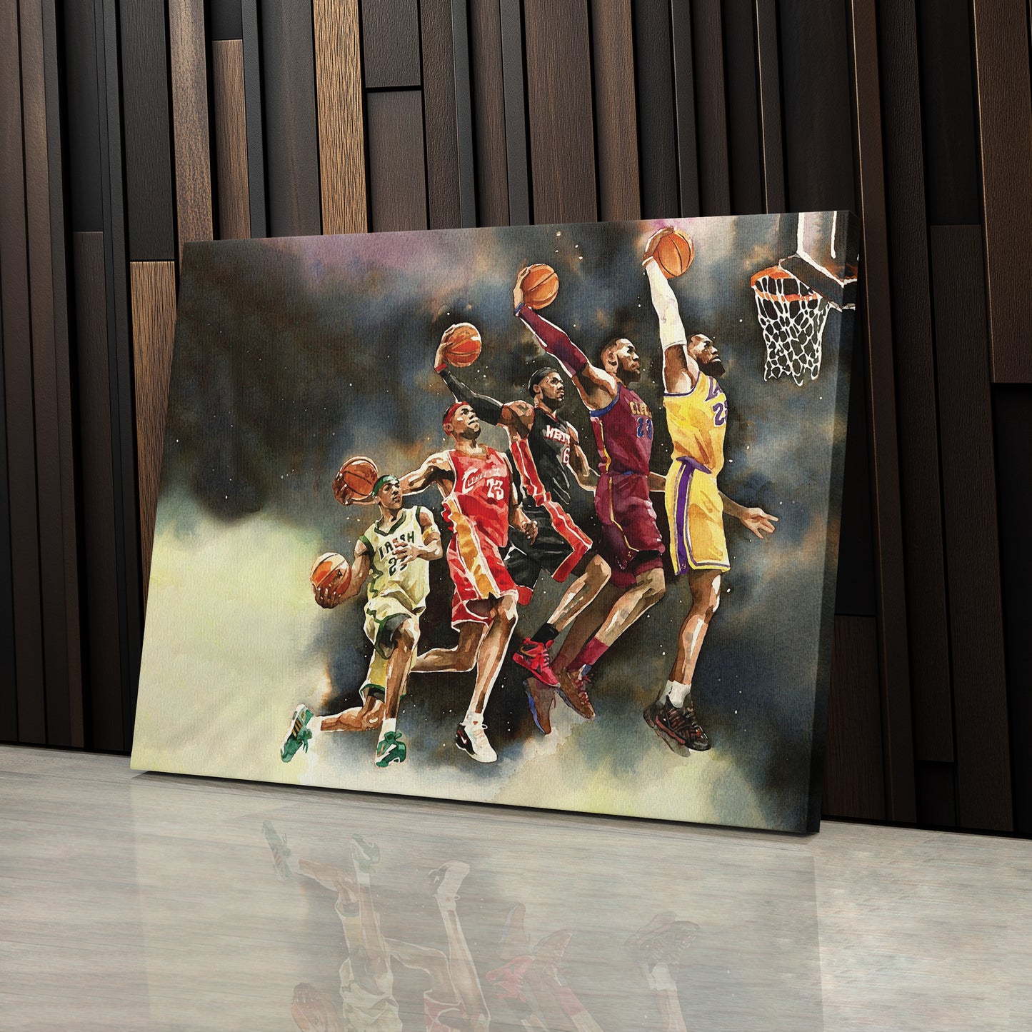 LeBron James Evolution Canvas Wall Art – NBA Legacy Print