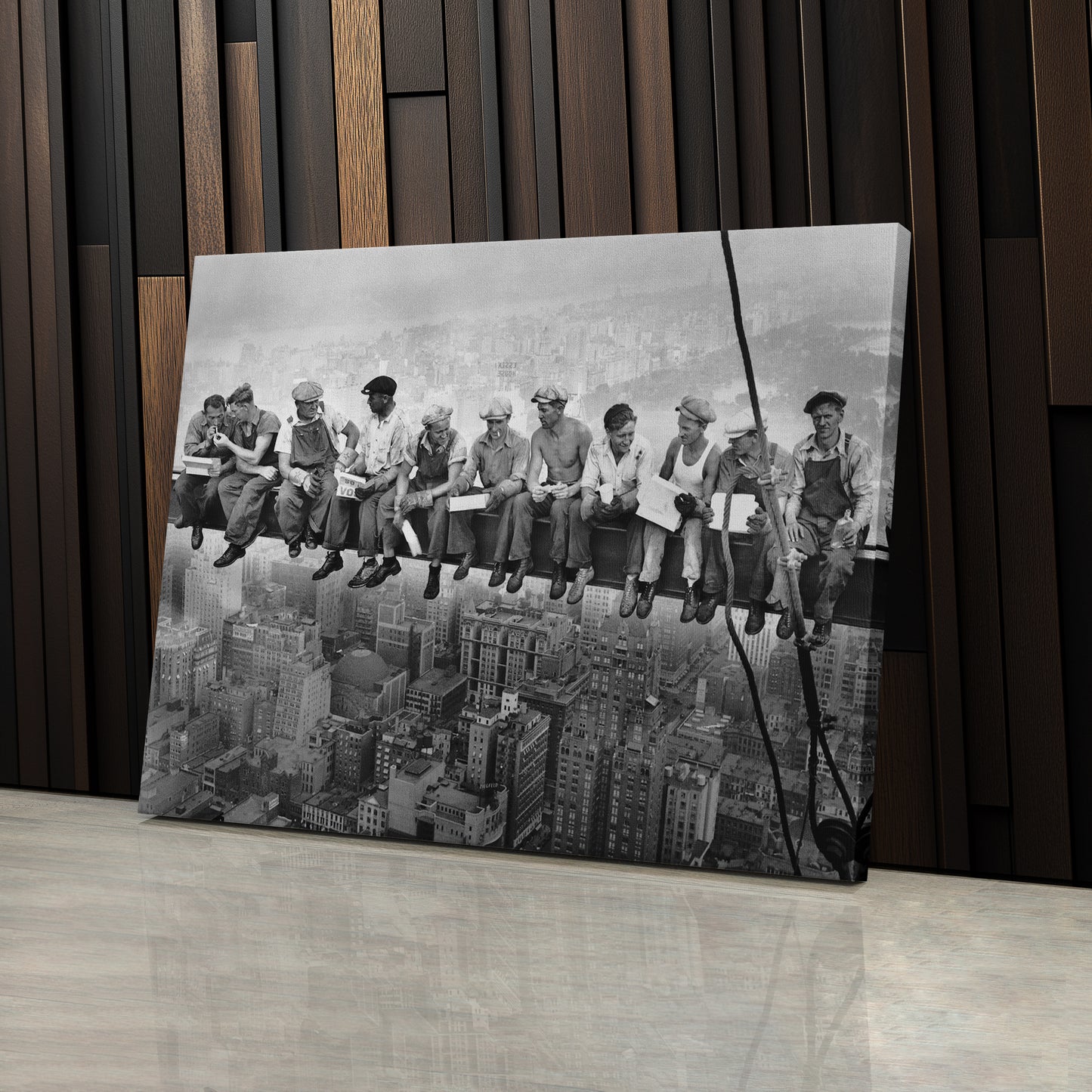 Lunch atop a Skyscraper New York Canvas Wall Art – Iconic Worker Print