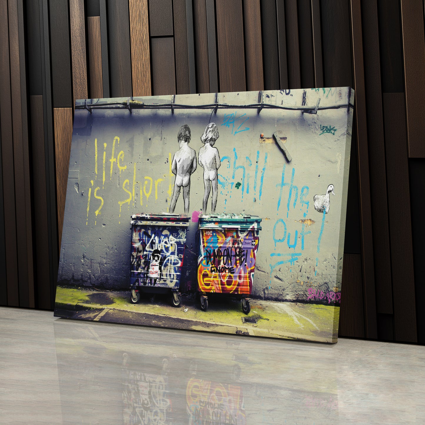 Banksy 'Boys' Canvas Print - Framed Wall Art for Home Decor