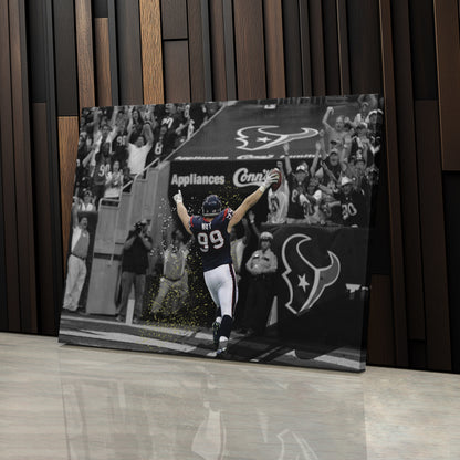 J.J. Watt’s Pick-6 Houston Texans Canvas Wall Art Decor - NFL Action Moment Art
