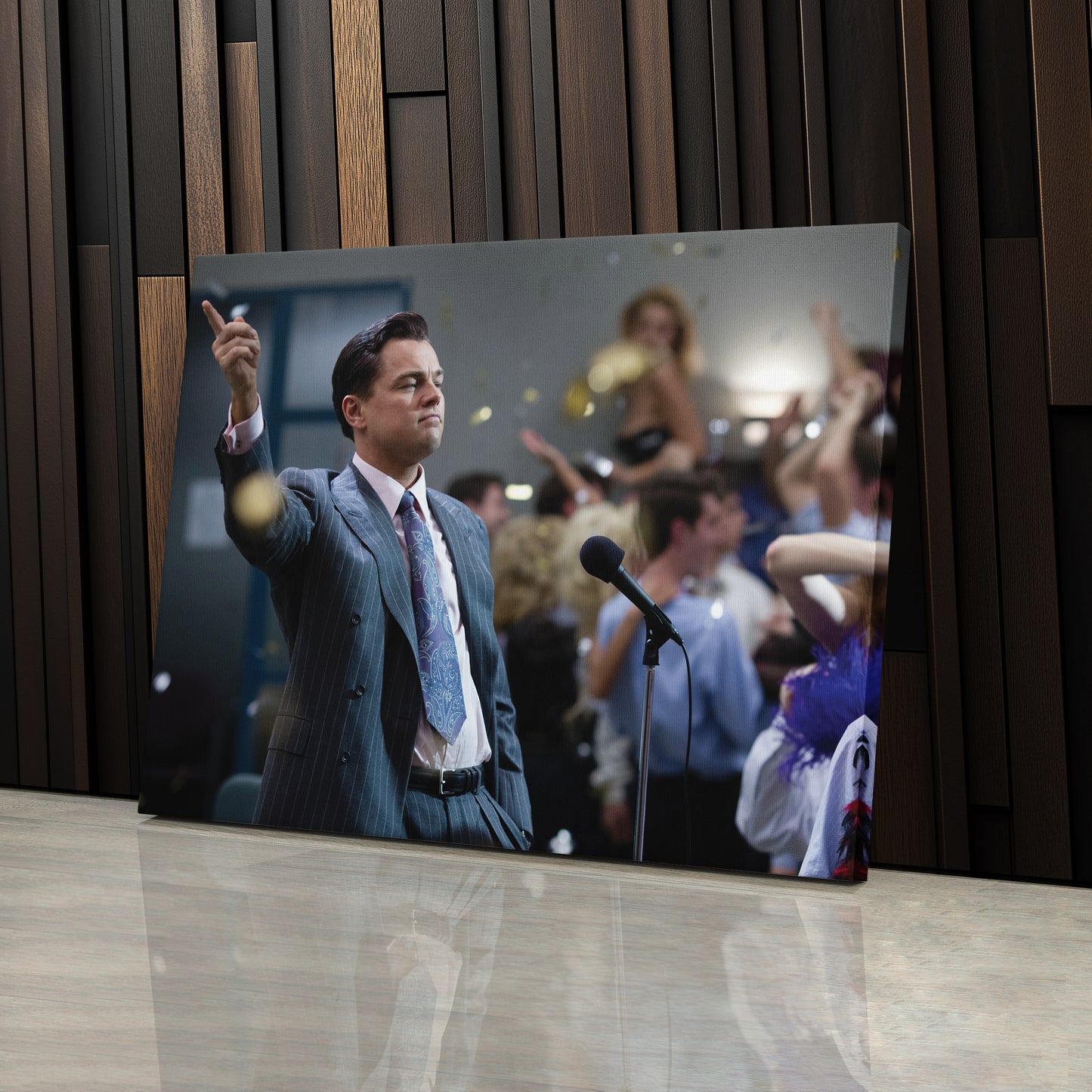 The Wolf of Wall Street Leonardo DiCaprio Canvas Wall Art – Legendary Movie Character Decor