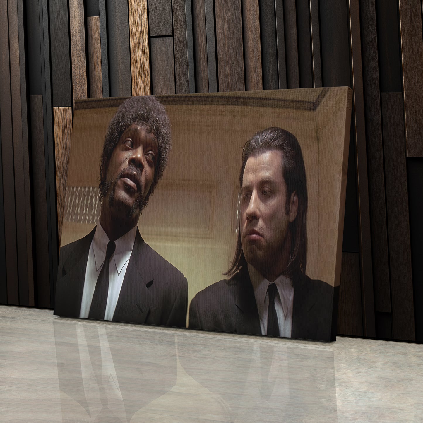 Pulp Fiction Vincent & Jules Canvas Wall Art – Movie Duo Icon Decor