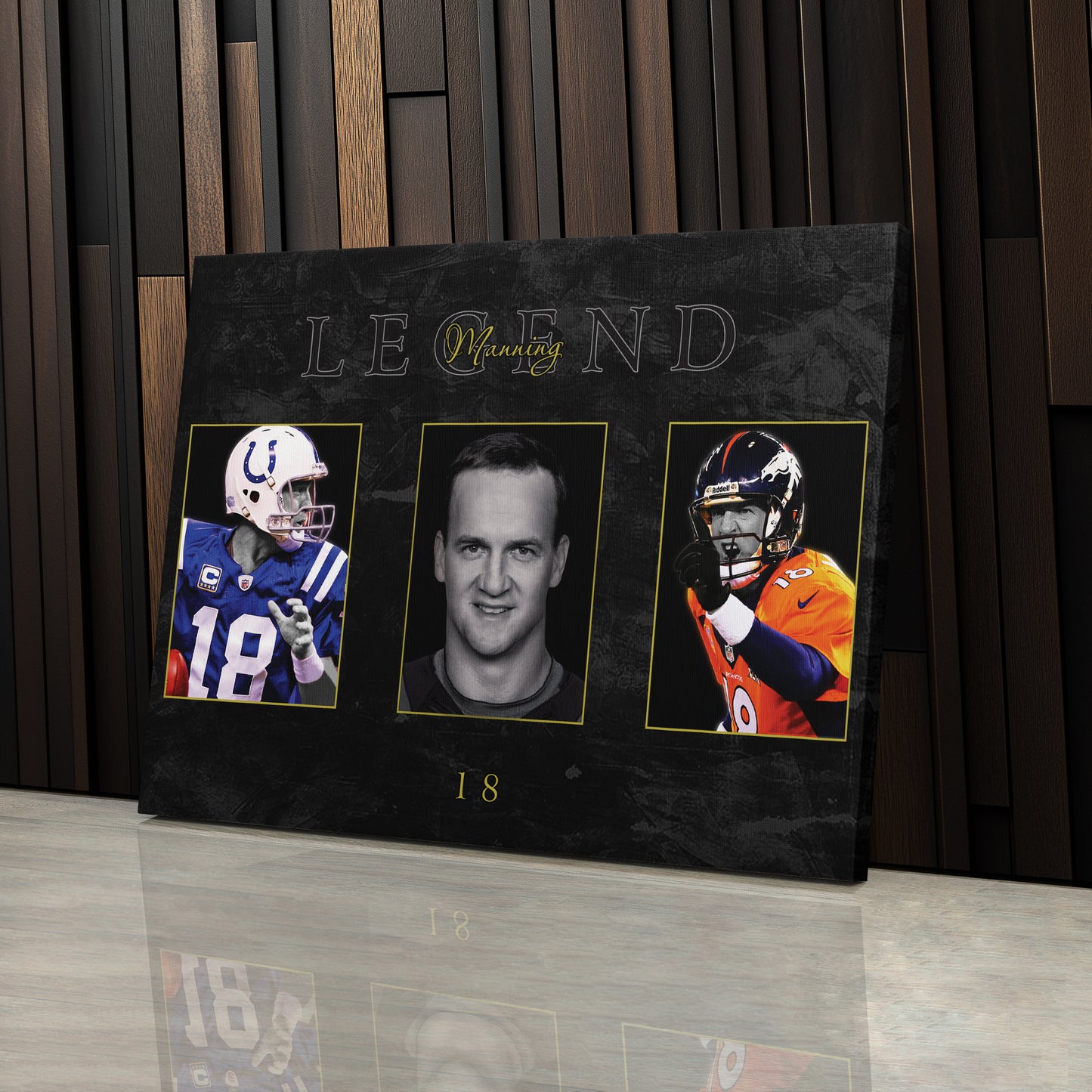 Peyton Manning NFL Canvas Wall Art – Football Legend Decor