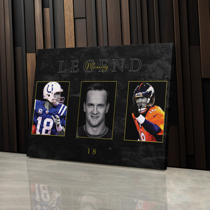 Peyton Manning NFL Canvas Wall Art – Football Legend Decor