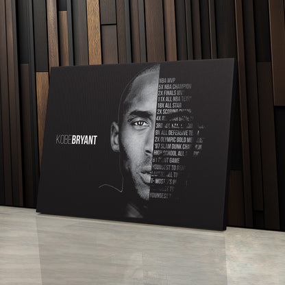 Black Mamba Career Kobe Bryant Canvas Wall Art – Basketball Legend Print