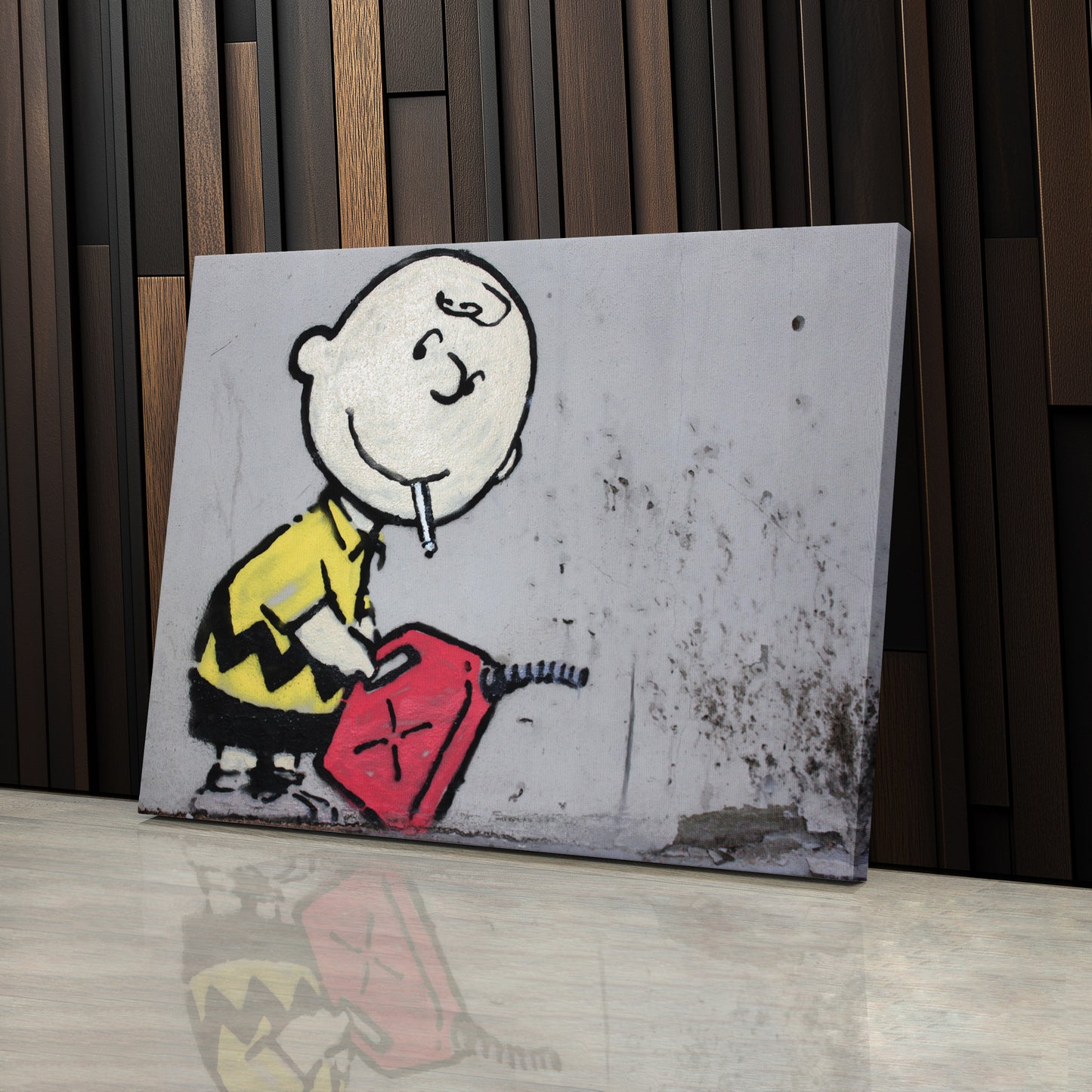 Banksy 'Gas and Smoke' Canvas Print - Framed Wall Art