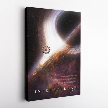 Interstellar Movie Poster Canvas Wall Art Decor - Cosmic Sci-Fi Art