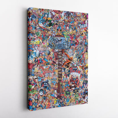 The Mighty Thor Poster Canvas Art - Marvel Comics Wall Decor