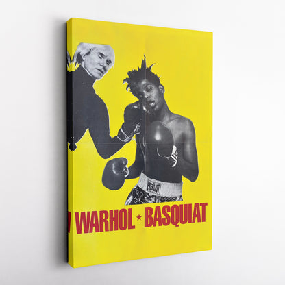 Warhol vs Basquiat Poster – Pop Art Canvas Wall Art Decor