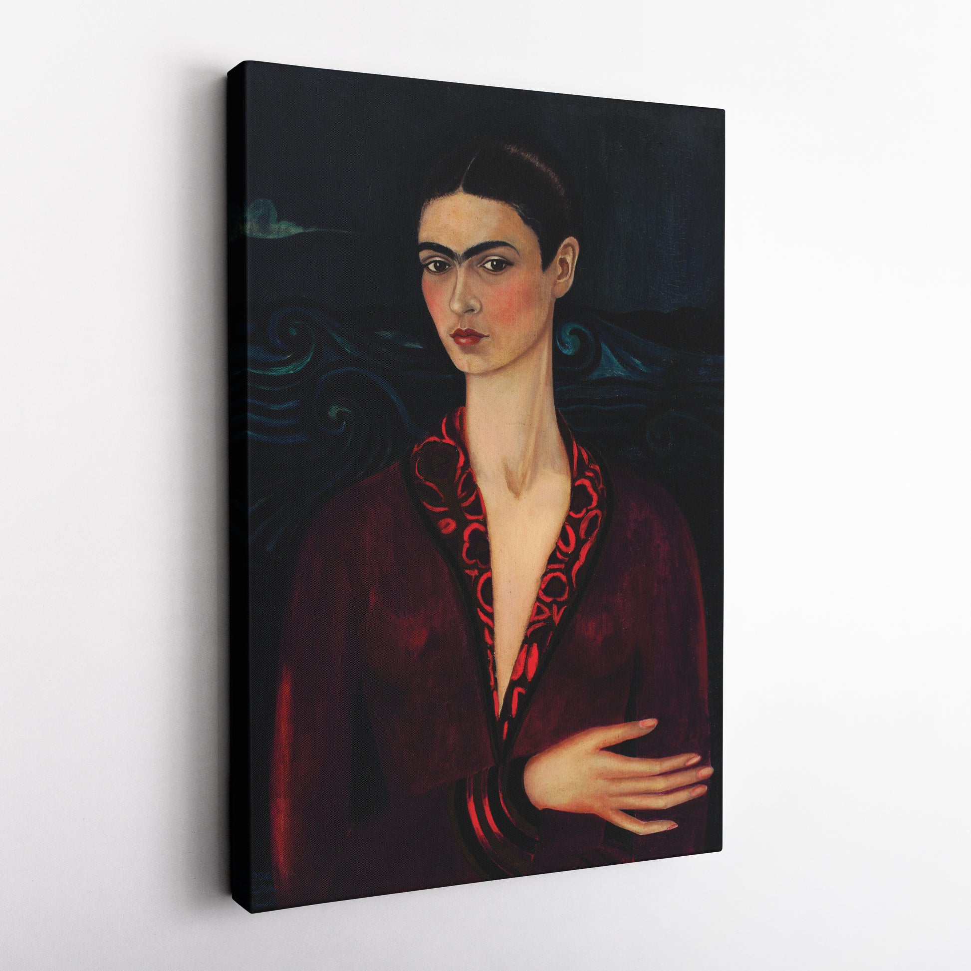 frida kahlo red dress Frida Kahlo Velvet Dress Self-Portrait Print