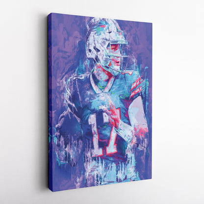 Josh Allen Buffalo Bills Canvas Wall Art – Football Quarterback Decor