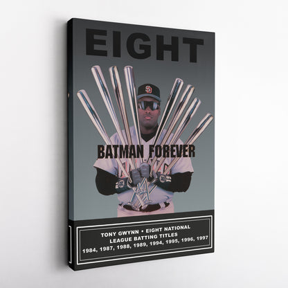 Tony Gwynn 8 N.L. Batting Titles Canvas Art - MLB Sports Home Decor