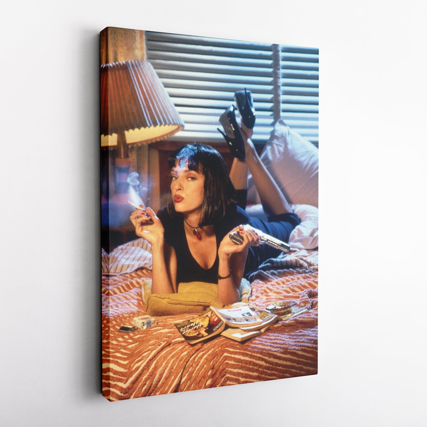 Pulp Fiction Uma Thurman Canvas Wall Art – Iconic Movie Star Decor