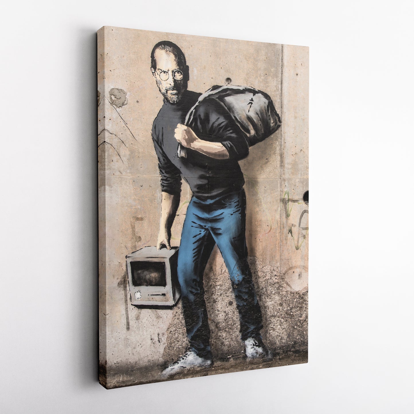Banksy 'Steve Jobs' Canvas Print - Framed Wall Art