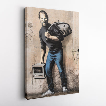 Banksy 'Steve Jobs' Canvas Print - Framed Wall Art