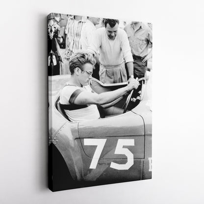 James Dean Car Retro Canvas Wall Art – Hollywood Movie Icon Decor