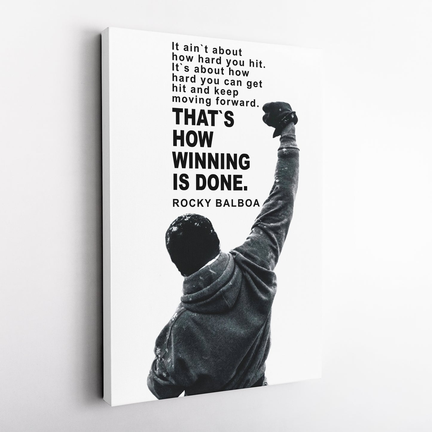 Rocky Balboa Motivational Quote Canvas Art - Inspirational Wall Decor