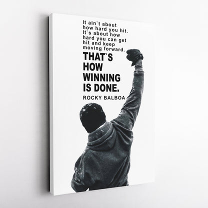 Rocky Balboa Motivational Quote Canvas Art - Inspirational Wall Decor