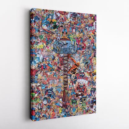 The Mighty Thor Poster Canvas Art - Marvel Comics Wall Decor