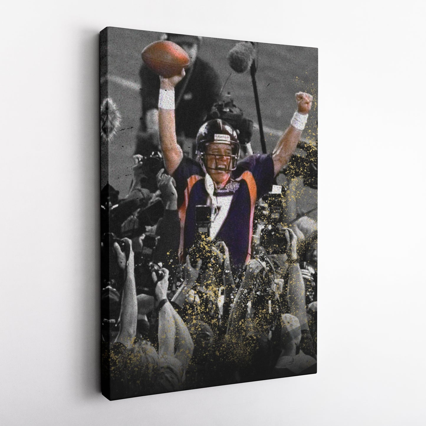 Elway’s Helicopter Run Denver Broncos Canvas Wall Art Decor - NFL Iconic Play Art