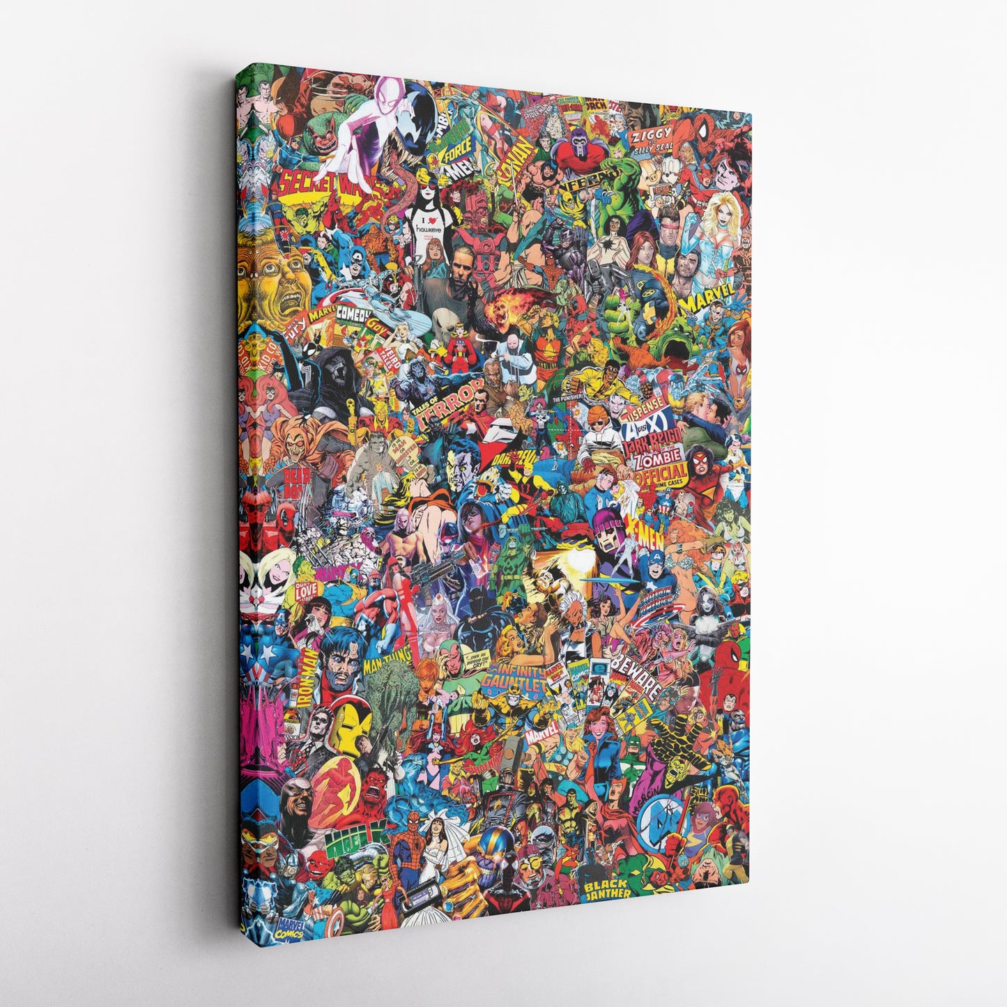 Marvel Comics Characters Canvas Art - Superhero Wall Decor Framed Print