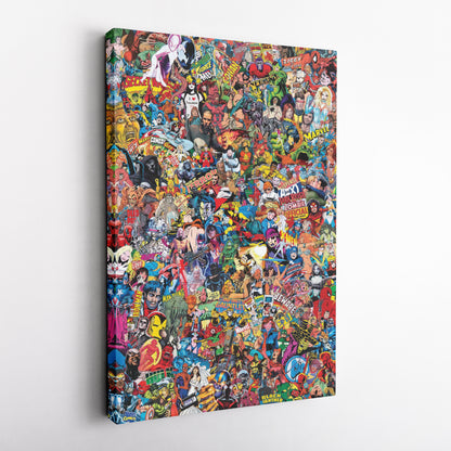 Marvel Comics Characters Canvas Art - Superhero Wall Decor Framed Print