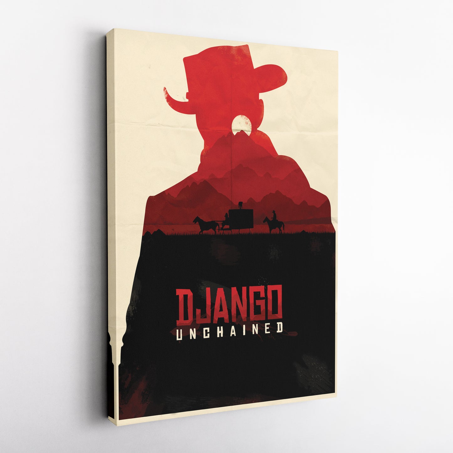 Django Unchained Movie Poster Canvas Wall Art Decor - Framed Western Film Art