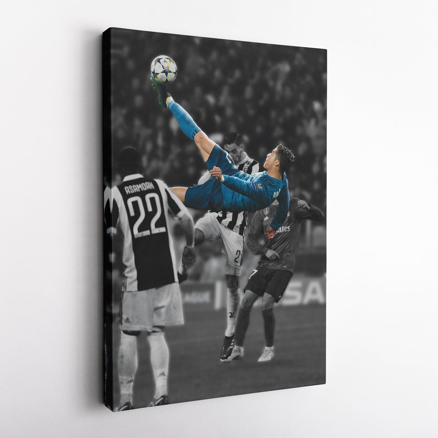 Cristiano Ronaldo Overhead Kick vs Juventus Canvas Wall Art Decor - Iconic Soccer Art