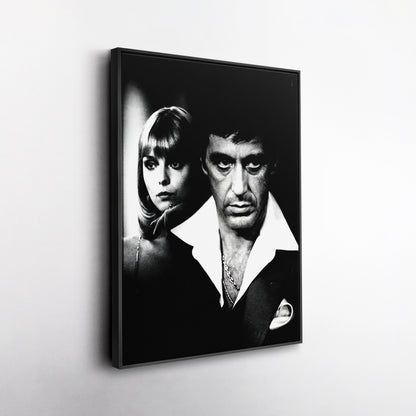 Scarface Poster Black and White Canvas Wall Art Home Decor Framed Art