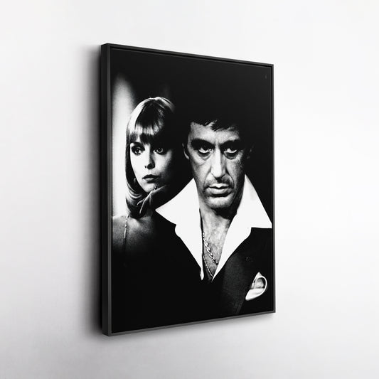 Scarface Poster Black and White Canvas Wall Art Home Decor Framed Art