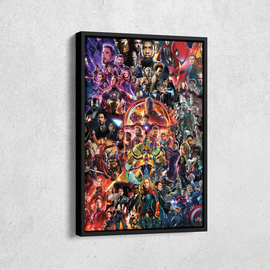 The Avengers Marvel Universe Canvas Art - Superhero Wall Decor Print