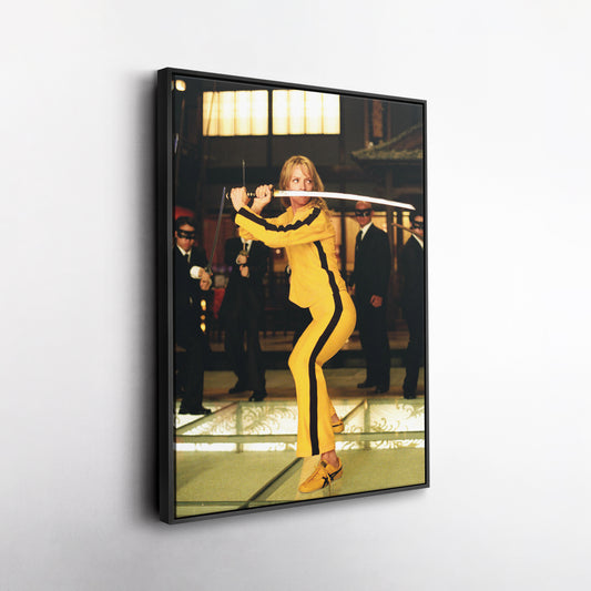 Kill Bill Uma Thurman Movie Scene Canvas Wall Art – Cinematic Action Poster