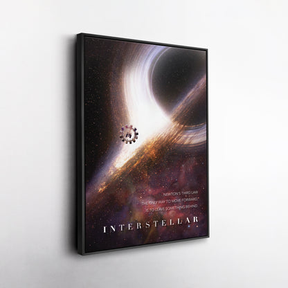 Interstellar Movie Poster Canvas Wall Art Decor - Cosmic Sci-Fi Art