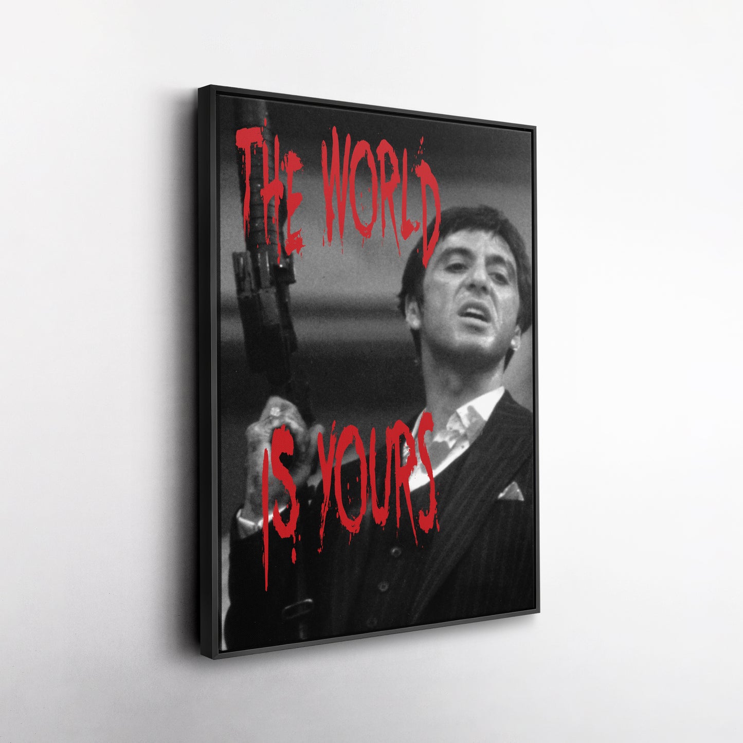 Scarface Tony Montana Quote Canvas Wall Art – Legendary Film Character Decor