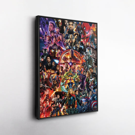 The Avengers Marvel Universe Canvas Art - Superhero Wall Decor Print