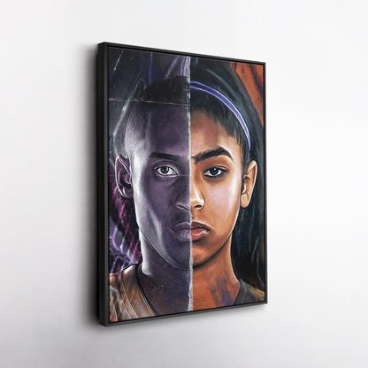 Kobe Gianna Canvas Wall Art – Mamba Legacy Family Print