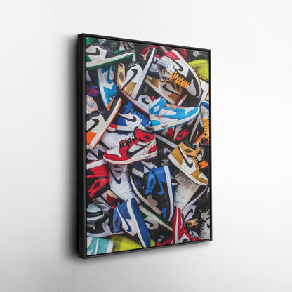 Air Jordan Sneakers Collection Canvas Wall Art Decor - Iconic Sports Sneaker Art