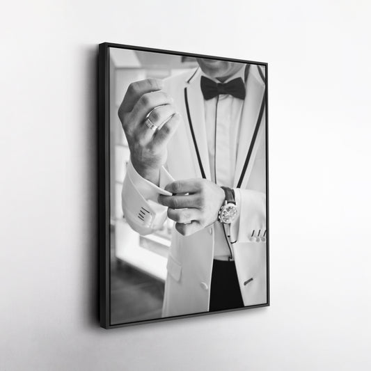 James Bond Black and White Movie Canvas Wall Art – Iconic Spy Print