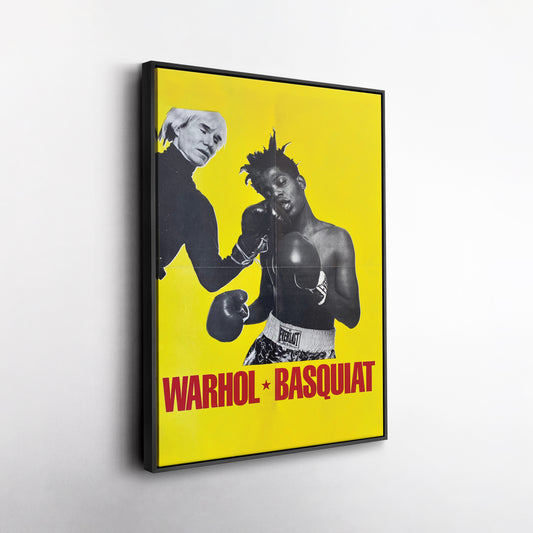 Warhol vs Basquiat Poster – Pop Art Canvas Wall Art Decor